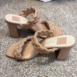 Tan Braided Women's Heels